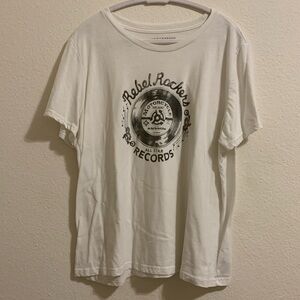 Lucky brand size xl white short sleeve crewneck t-shirt